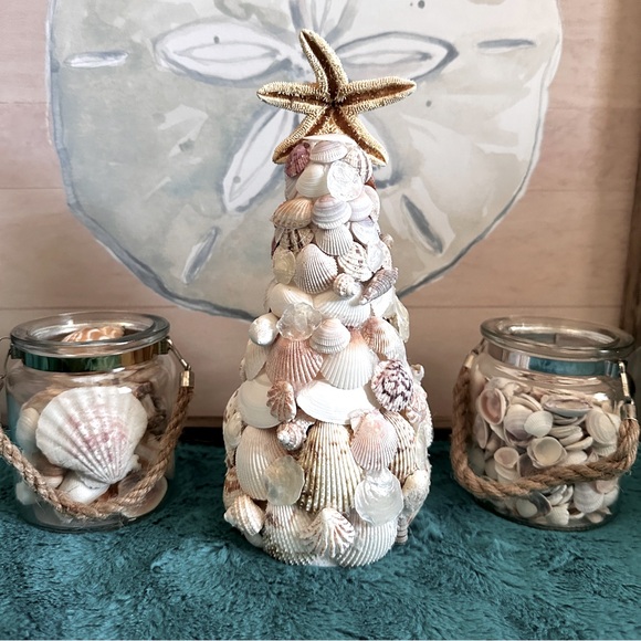 Handmade Sea Shell Tree with Starfish Topper - Picture 2 of 6